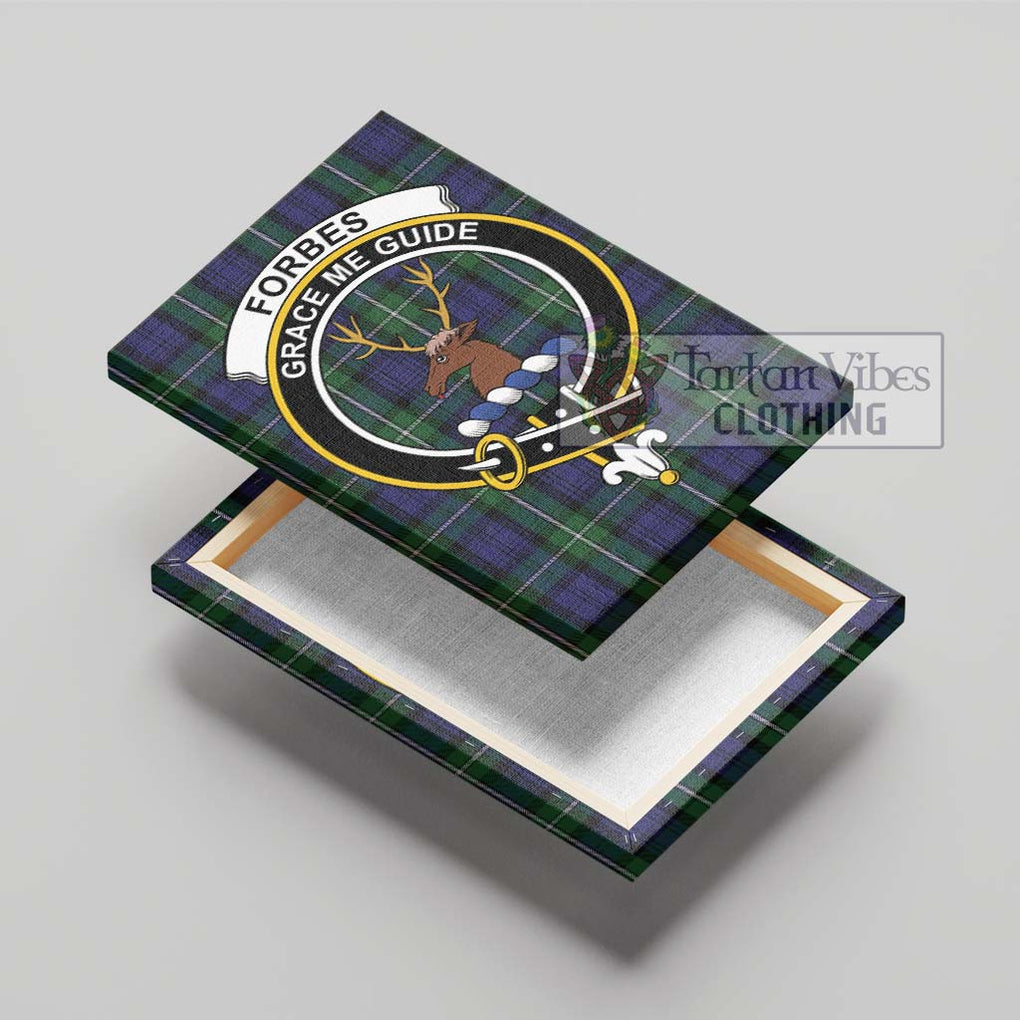 Forbes Tartan Canvas Print Wall Art with Family Crest - Tartan Vibes Clothing