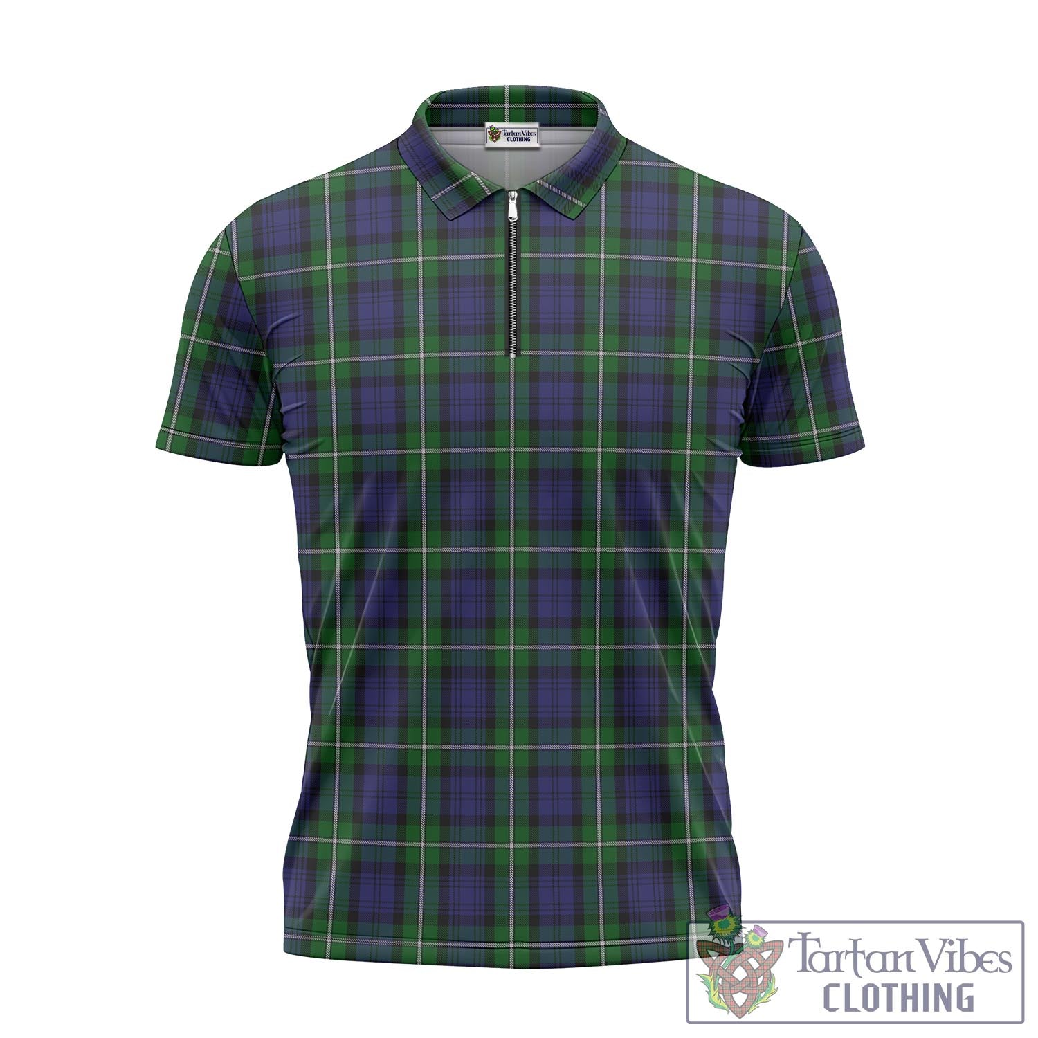 Tartan Vibes Clothing Forbes Tartan Zipper Polo Shirt