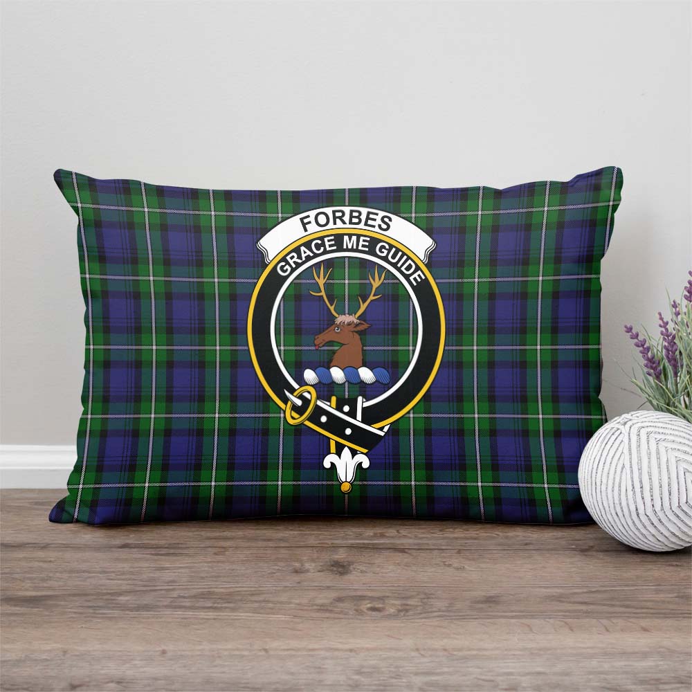 Forbes Tartan Pillow Cover with Family Crest Rectangle Pillow Cover - Tartanvibesclothing