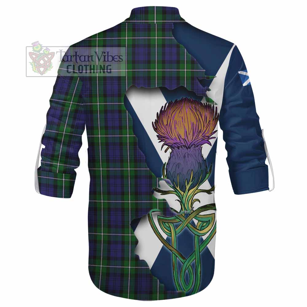 Forbes Tartan Family Crest Ghillie Kilt Shirt Scottish Thistle Celtic Inspired - Tartan Vibes Clothing