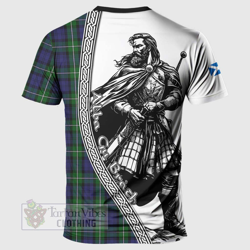 Tartan Vibes Clothing Forbes Tartan Clan Crest T-Shirt with Highlander Warrior Celtic Style