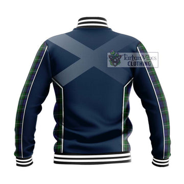 Forbes Tartan Baseball Jacket with Family Crest and Lion Rampant Vibes Sport Style