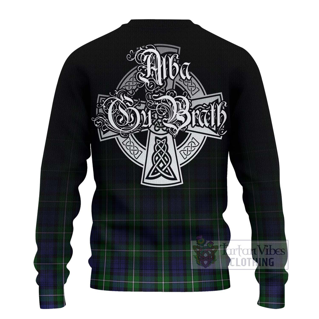 Tartan Vibes Clothing Forbes Tartan Knitted Sweater Featuring Alba Gu Brath Family Crest Celtic Inspired