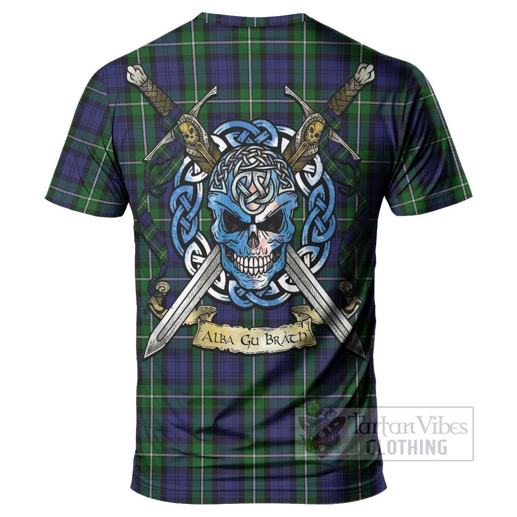 Forbes Tartan T-Shirt with Family Crest Celtic Skull Style - Tartan Vibes Clothing