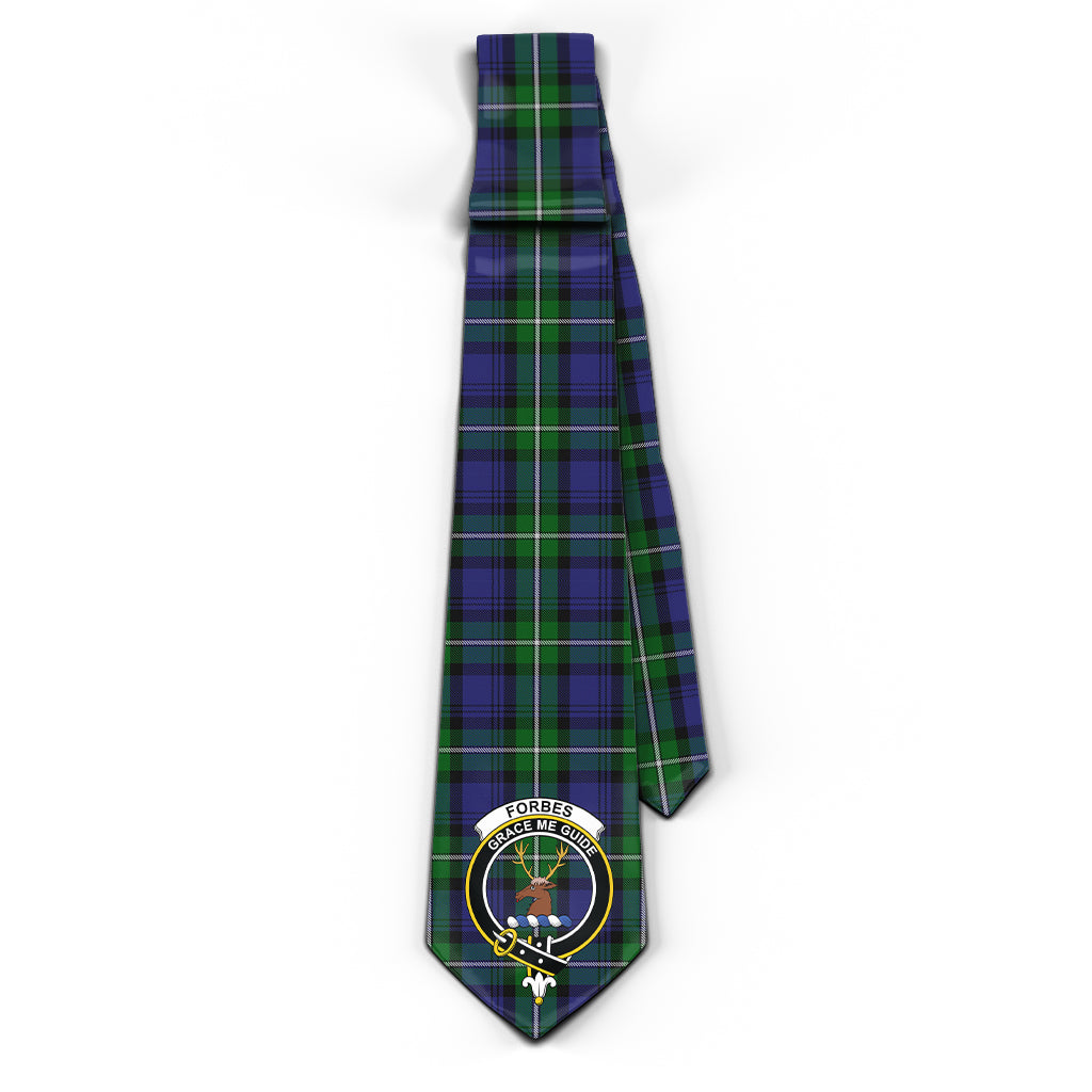 Forbes Tartan Classic Necktie with Family Crest - Tartan Vibes Clothing