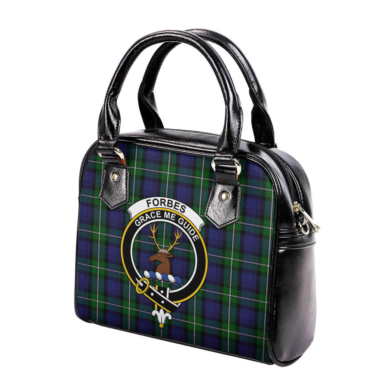 Forbes Tartan Shoulder Handbags with Family Crest - Tartanvibesclothing