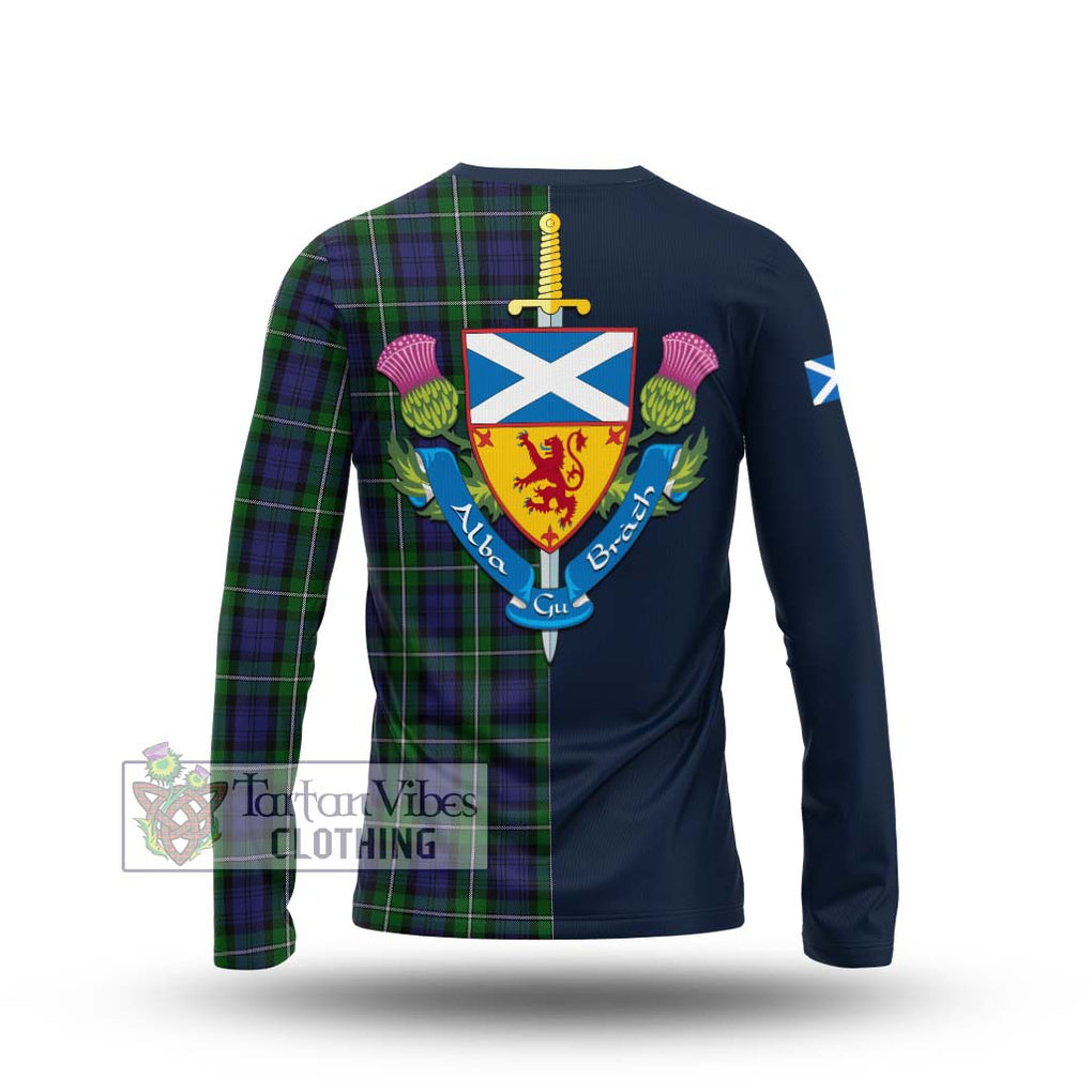 Tartan Vibes Clothing Forbes Tartan Long Sleeve T-Shirt with Scottish Lion Royal Arm Half Style