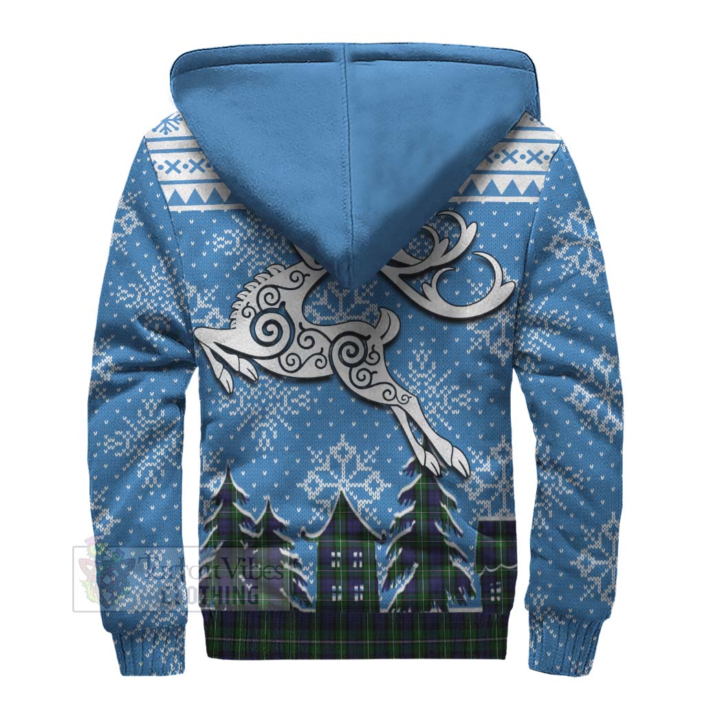 Tartan Vibes Clothing Forbes Clan Christmas Sherpa Hoodie Celtic Reindeer Style