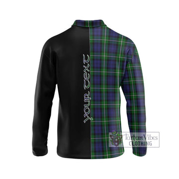 Forbes Tartan Long Sleeve Polo Shirt with Family Crest and Half Of Me Style