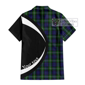 Forbes Tartan Short Sleeve Button Up with Family Crest Circle Style