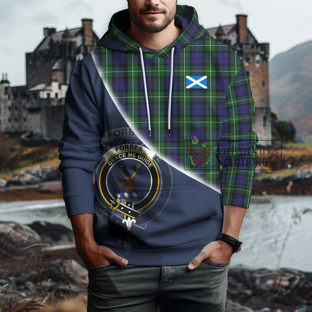 Forbes Tartan Hoodie with Personalised National Flag and Family Crest Half Style - Tartanvibesclothing Shop