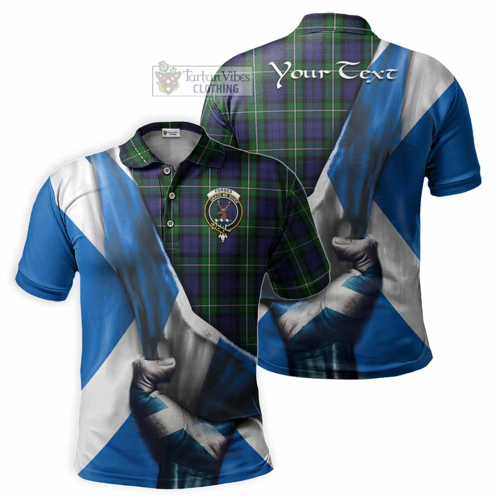 Tartan Vibes Clothing Forbes Tartan Polo Shirt with Family Crest Scotland Patriotic Style