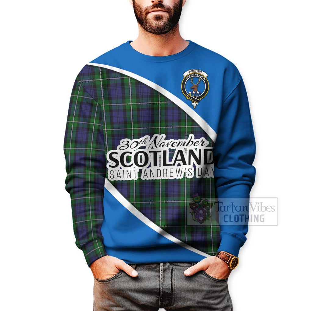 Tartan Vibes Clothing Forbes Family Crest Tartan Sweatshirt Celebrate Saint Andrew's Day in Style