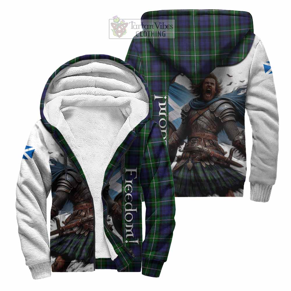 Tartan Vibes Clothing Forbes Crest Tartan Sherpa Hoodie Inspired by the Freedom of Scottish Warrior