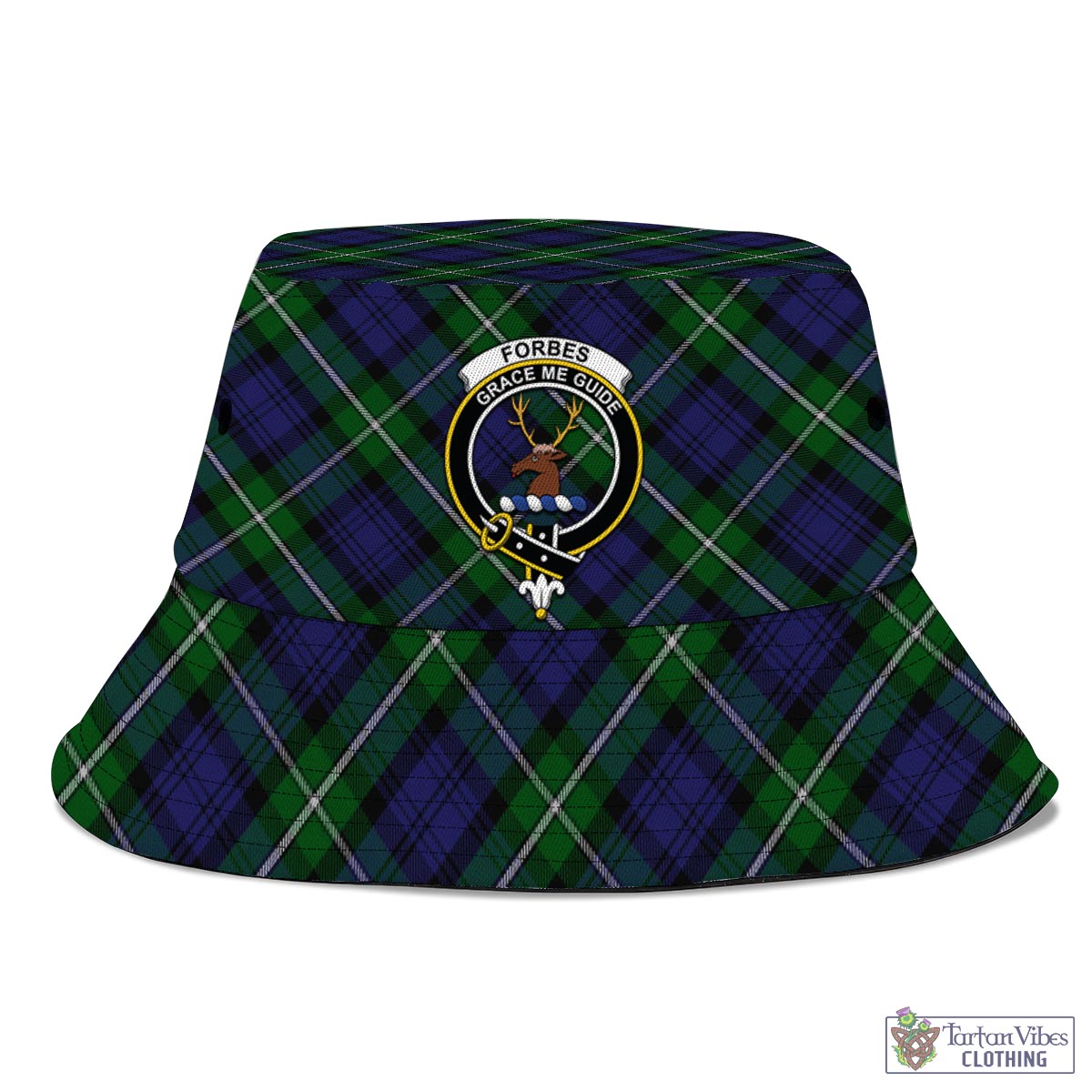 Tartan Vibes Clothing Forbes Tartan Bucket Hat with Family Crest