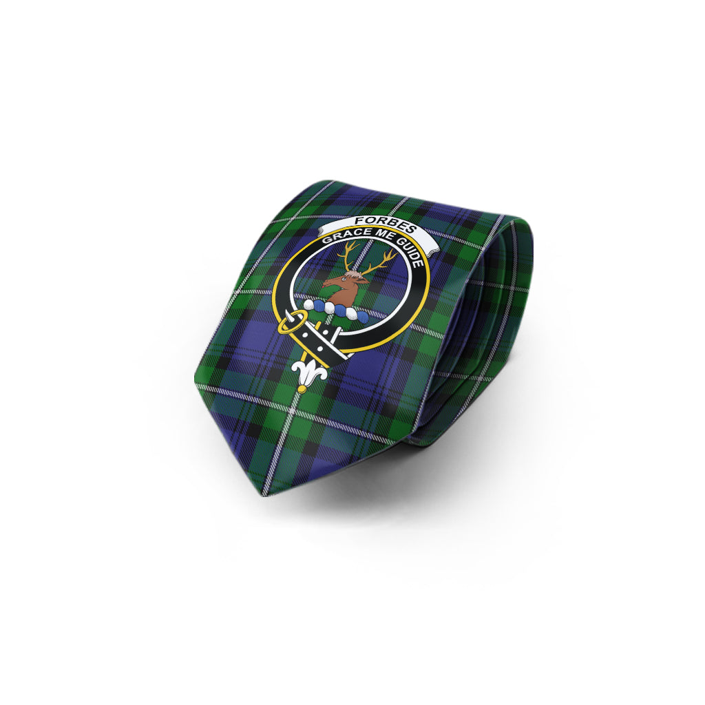 Forbes Tartan Classic Necktie with Family Crest - Tartan Vibes Clothing