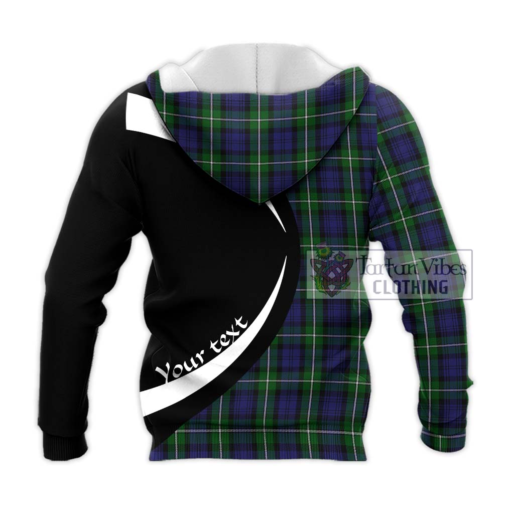 Forbes Tartan Knitted Hoodie with Family Crest Circle Style - Tartan Vibes Clothing