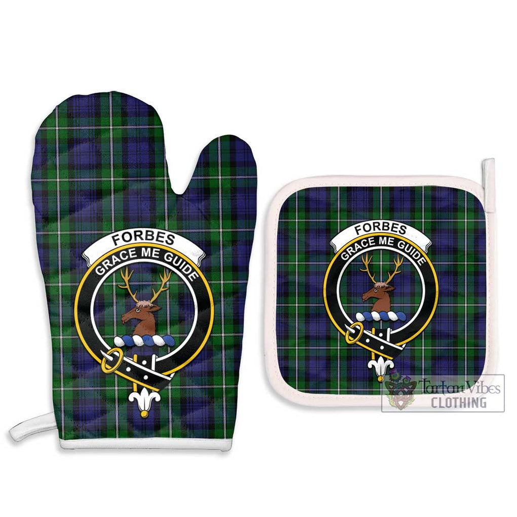 Forbes Tartan Combo Oven Mitt & Pot-Holder with Family Crest - Tartan Vibes Clothing