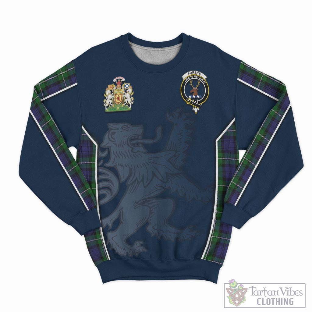 Tartan Vibes Clothing Forbes Tartan Sweater with Family Crest and Lion Rampant Vibes Sport Style