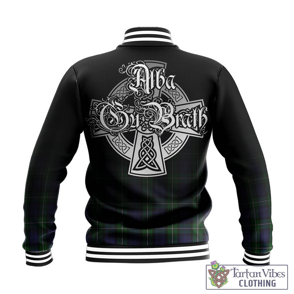 Tartan Vibes Clothing Forbes Tartan Baseball Jacket Featuring Alba Gu Brath Family Crest Celtic Inspired