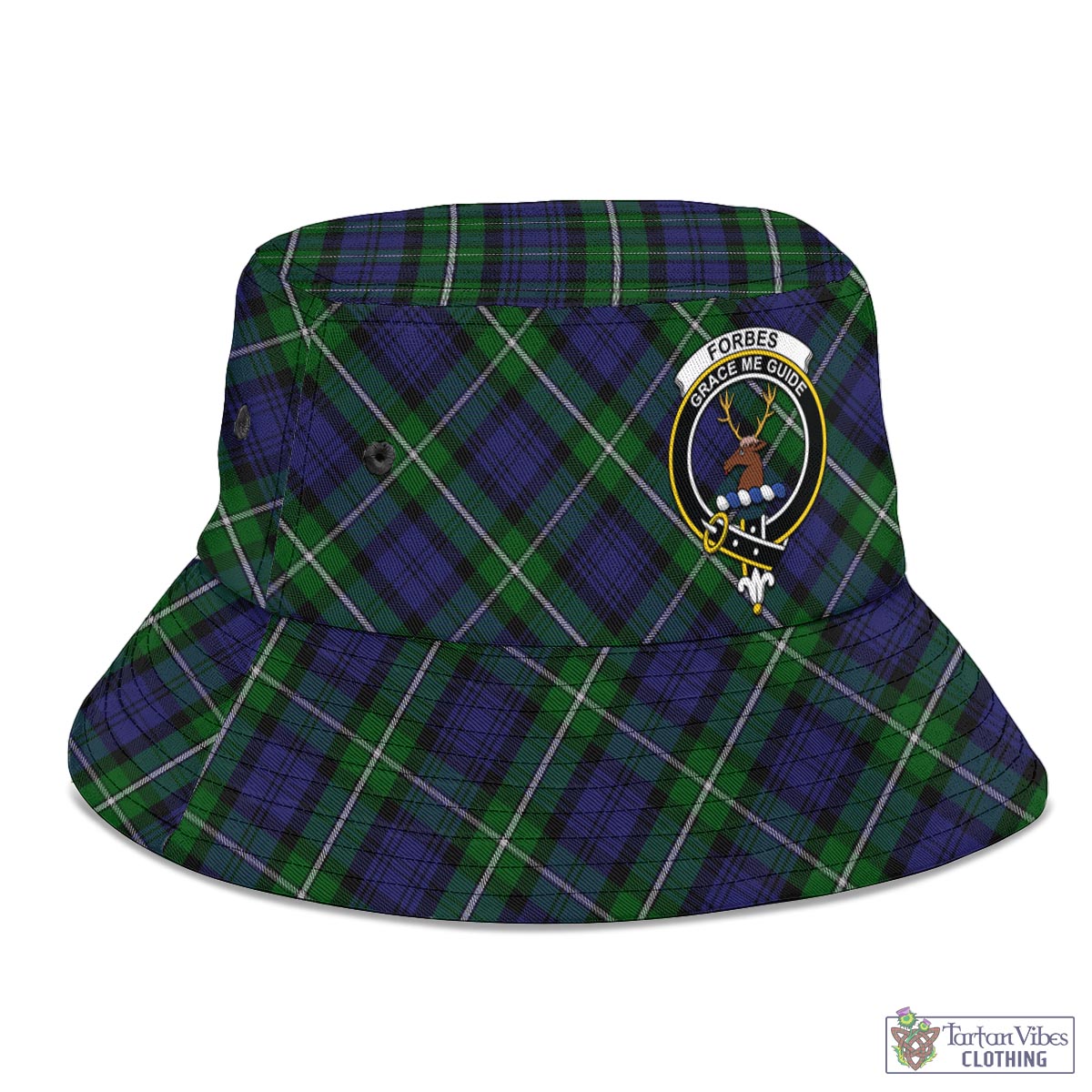 Tartan Vibes Clothing Forbes Tartan Bucket Hat with Family Crest