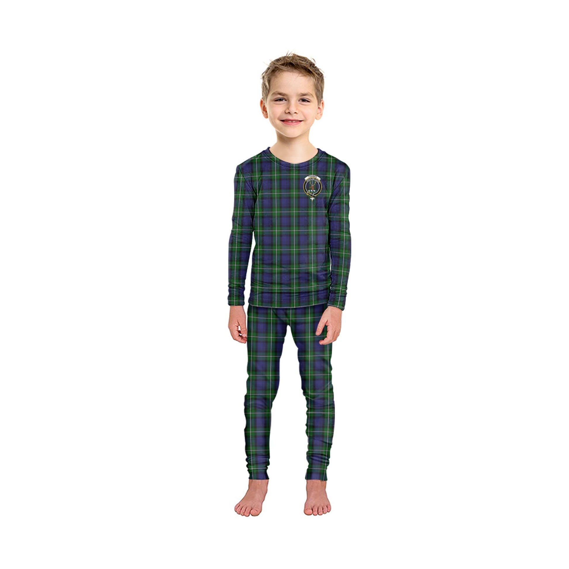 Forbes Tartan Pajamas Family Set with Family Crest - Tartan Vibes Clothing