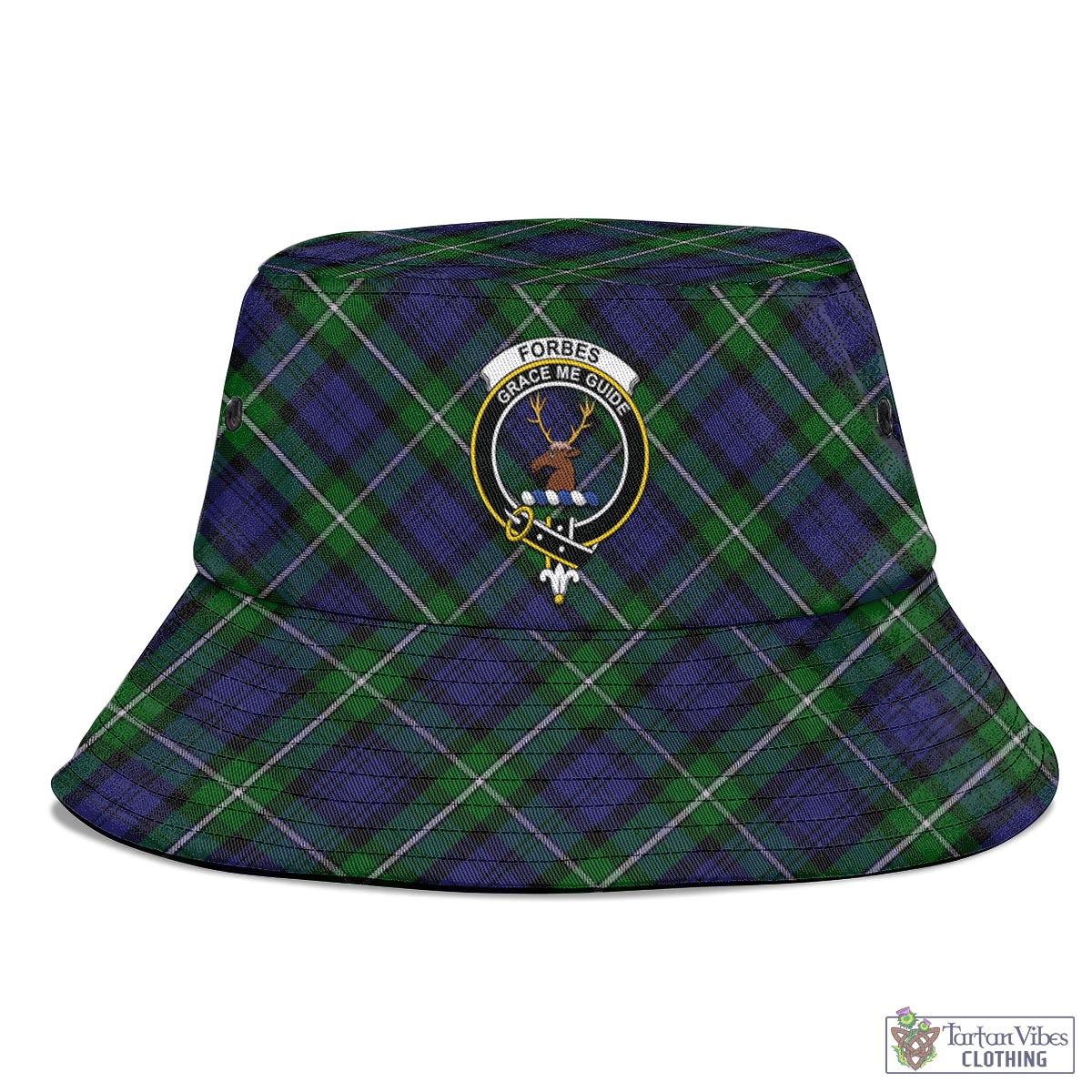 Tartan Vibes Clothing Forbes Tartan Bucket Hat with Family Crest