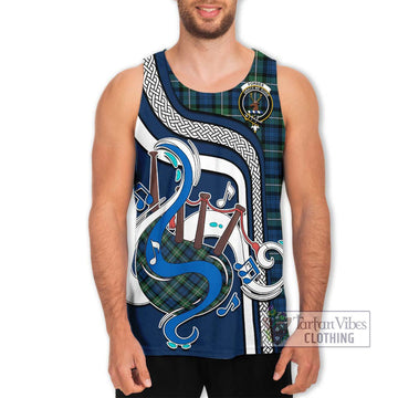 Forbes Ancient Tartan Men's Tank Top with Epic Bagpipe Style