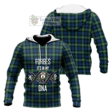 Forbes Ancient Tartan Knitted Hoodie with Family Crest DNA In Me Style