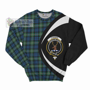 Forbes Ancient Tartan Sweatshirt with Family Crest Circle Style