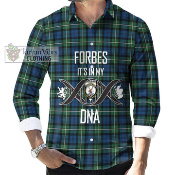 Forbes Ancient Tartan Long Sleeve Button Shirt with Family Crest DNA In Me Style