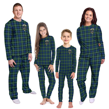 Forbes Ancient Tartan Pajamas Family Set with Family Crest