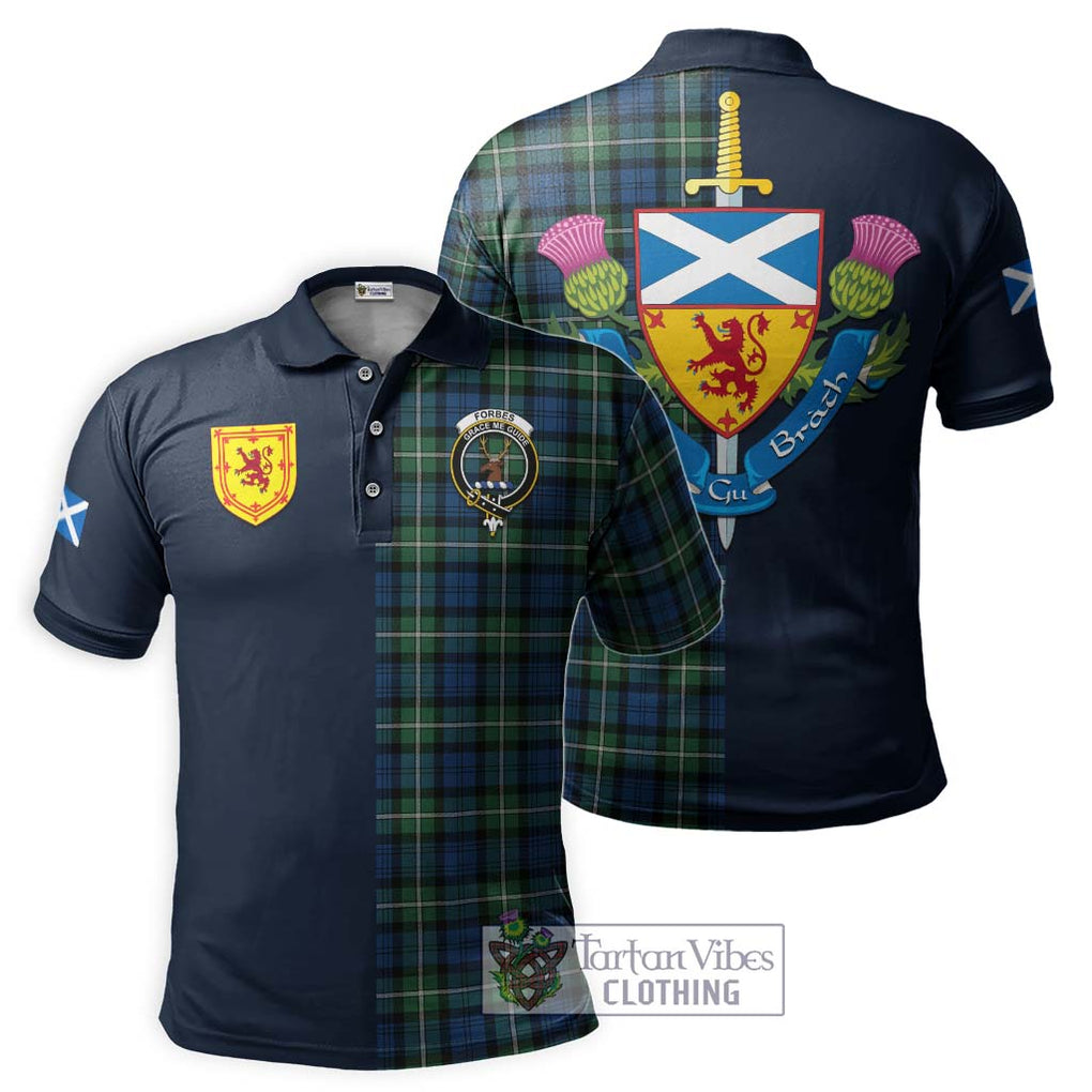 Tartan Vibes Clothing Forbes Ancient Tartan Polo Shirt with Scottish Lion Royal Arm Half Style