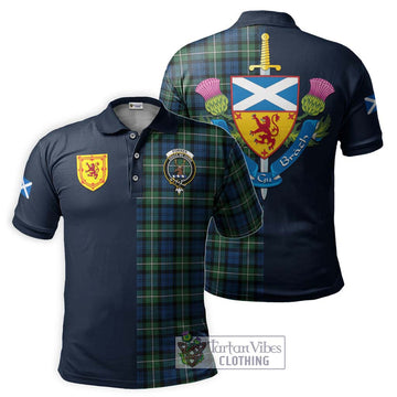 Forbes Ancient Tartan Polo Shirt Alba with Scottish Lion Royal Arm Half Style