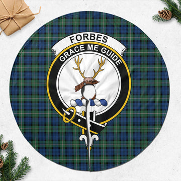 Forbes Ancient Tartan Christmas Tree Skirt with Family Crest