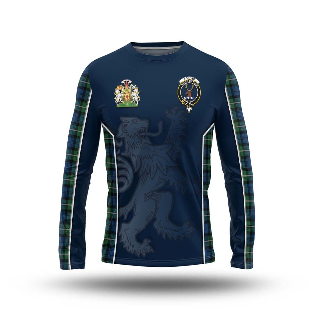 Forbes Ancient Tartan Long Sleeve T-Shirt with Family Crest and Lion Rampant Vibes Sport Style Unisex - Tartan Vibes Clothing