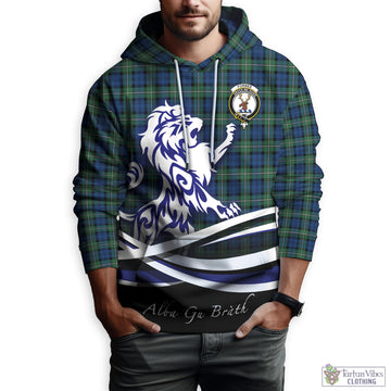 Forbes Ancient Tartan Hoodie with Alba Gu Brath Regal Lion Emblem