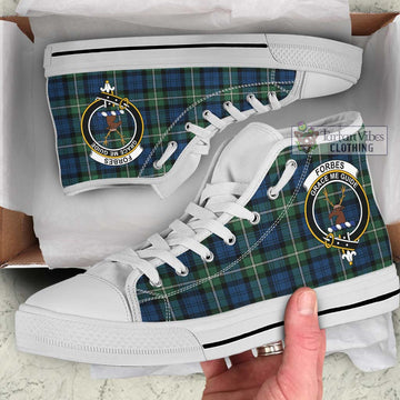 Forbes Ancient Tartan High Top Shoes with Family Crest