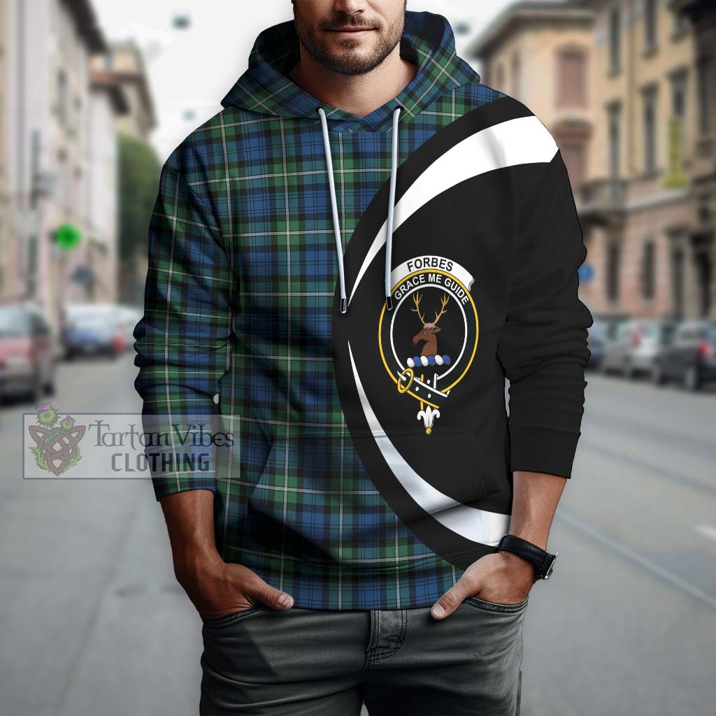 Tartan Vibes Clothing Forbes Ancient Tartan Hoodie with Family Crest Circle Style