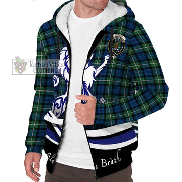 Forbes Ancient Tartan Sherpa Hoodie with Alba Gu Brath Regal Lion Emblem