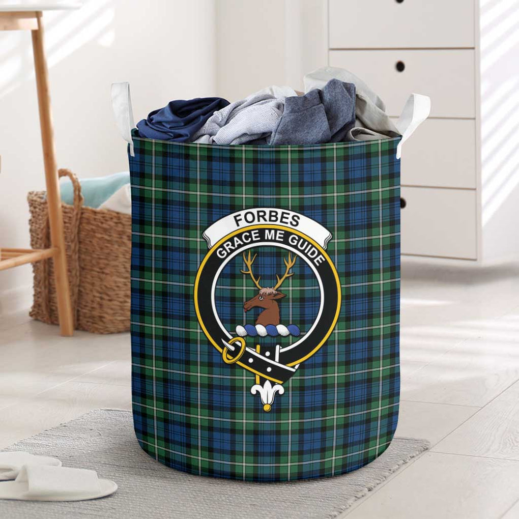 Forbes Ancient Tartan Laundry Basket with Family Crest One Size - Tartanvibesclothing Shop