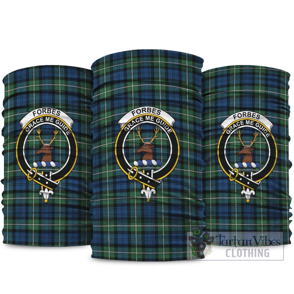 Forbes Ancient Tartan Neck Gaiters, Tartan Bandanas, Tartan Head Band with Family Crest