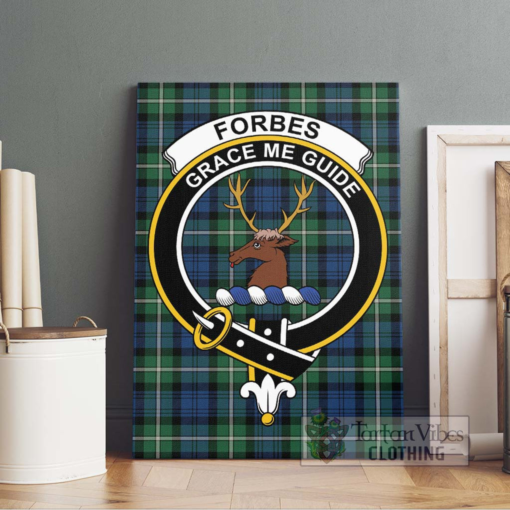 Forbes Ancient Tartan Canvas Print Wall Art with Family Crest Without Frame - Tartan Vibes Clothing