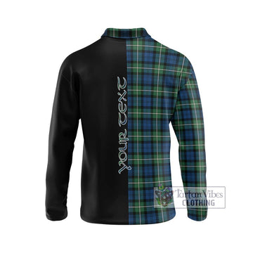 Forbes Ancient Tartan Long Sleeve Polo Shirt with Family Crest and Half Of Me Style