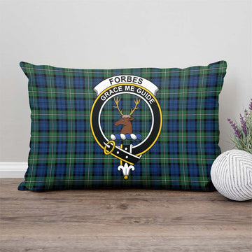 Forbes Ancient Tartan Pillow Cover with Family Crest