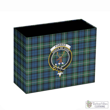 Forbes Ancient Tartan Pen Holder with Family Crest