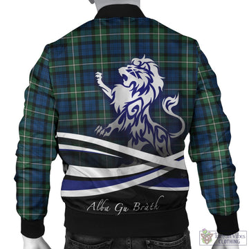 Forbes Ancient Tartan Bomber Jacket with Alba Gu Brath Regal Lion Emblem