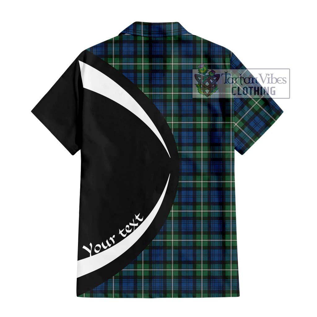 Forbes Ancient Tartan Short Sleeve Button Up with Family Crest Circle Style - Tartan Vibes Clothing