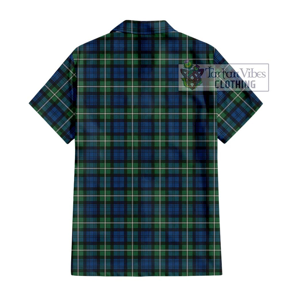 Forbes Ancient Tartan Short Sleeve Button Shirt with Family Crest DNA In Me Style - Tartanvibesclothing Shop