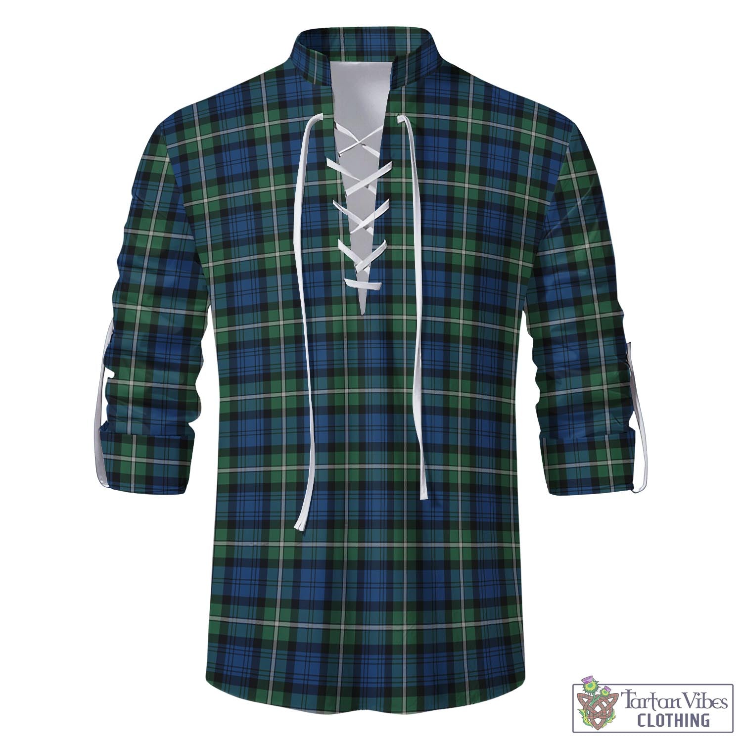 Tartan Vibes Clothing Forbes Ancient Tartan Men's Scottish Traditional Jacobite Ghillie Kilt Shirt